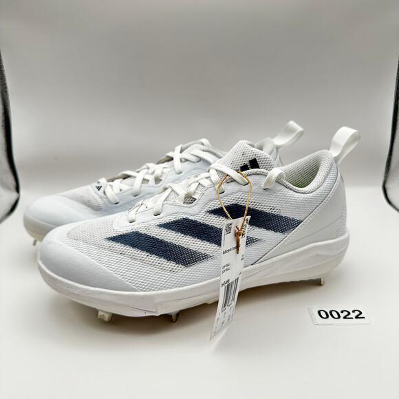Adidas Womens sz 7 Softball Shoes Adizero Instinct IH3468 White Navy - Picture 1 of 9